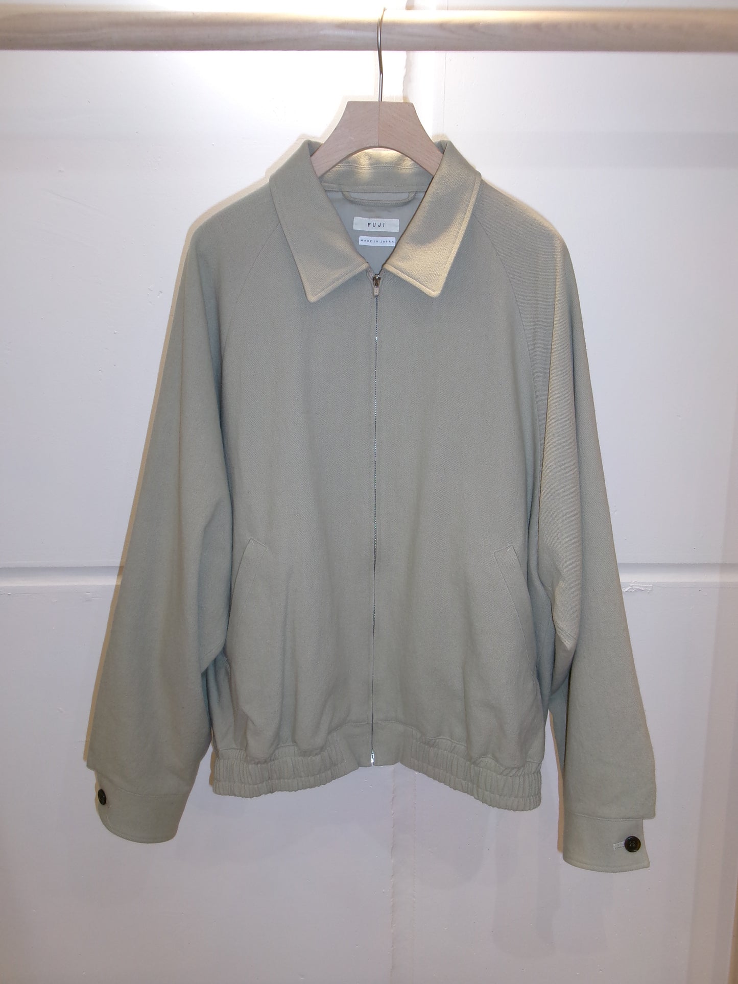 FUJI COTTON SILK RAGLAN BLOUSON -OLIVE-