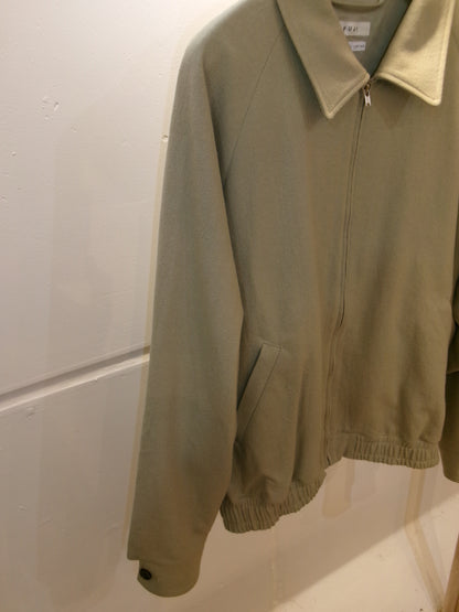 FUJI COTTON SILK RAGLAN BLOUSON -OLIVE-