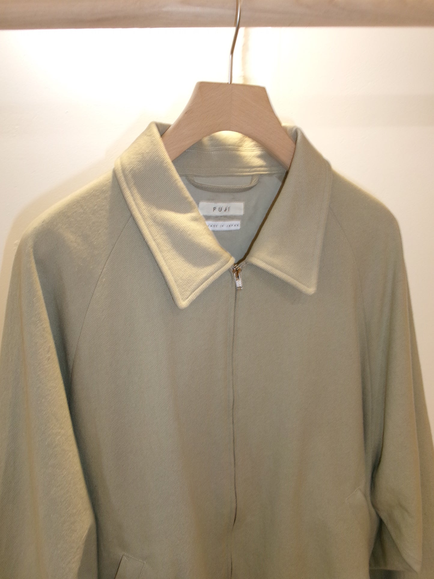 FUJI COTTON SILK RAGLAN BLOUSON -OLIVE-
