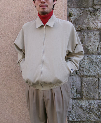 FUJI COTTON SILK RAGLAN BLOUSON -OLIVE-