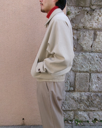 FUJI COTTON SILK RAGLAN BLOUSON -OLIVE-