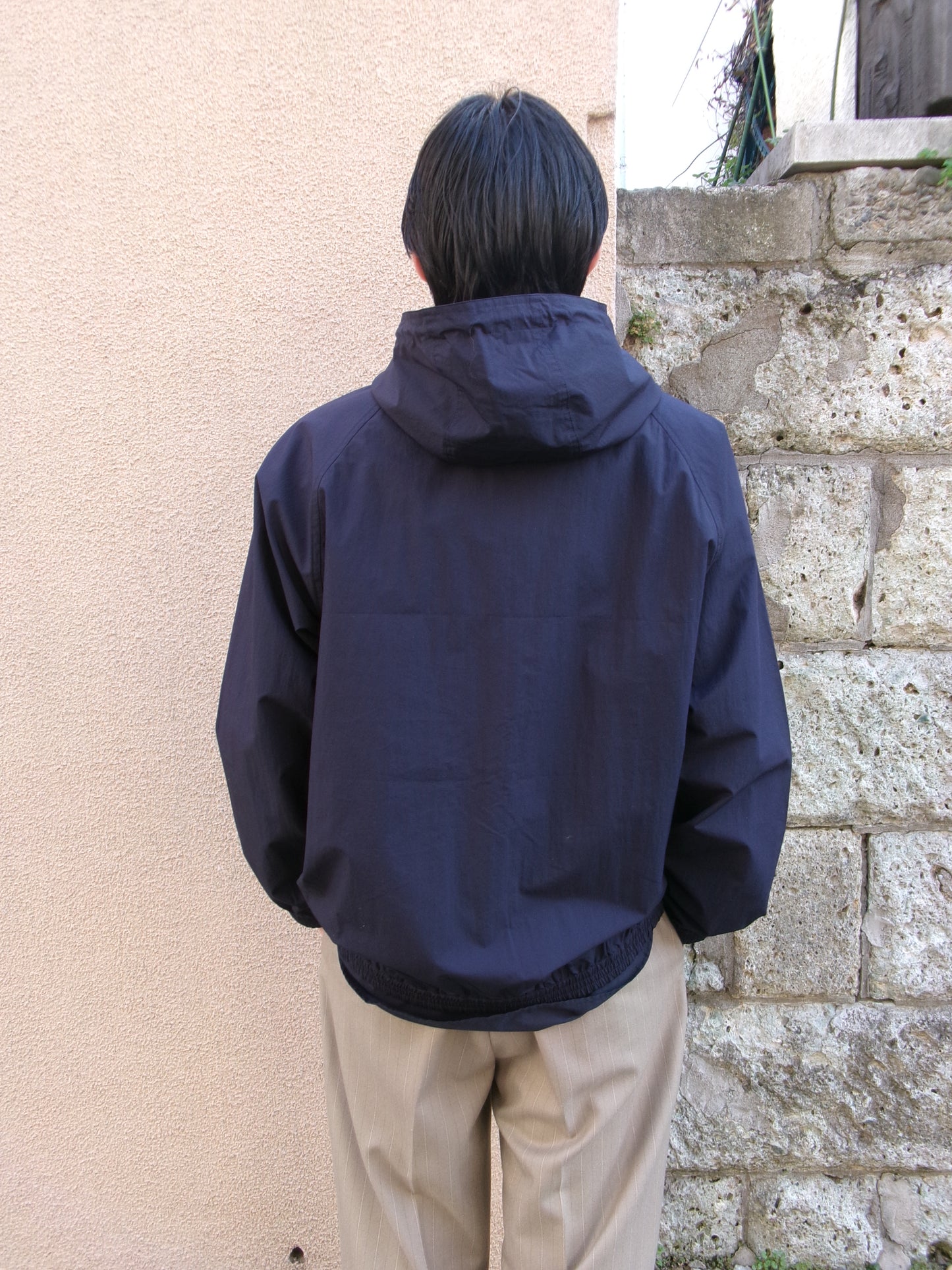 FUJI COTTON NYLON MOUNTAIN PARKA -NAVY-