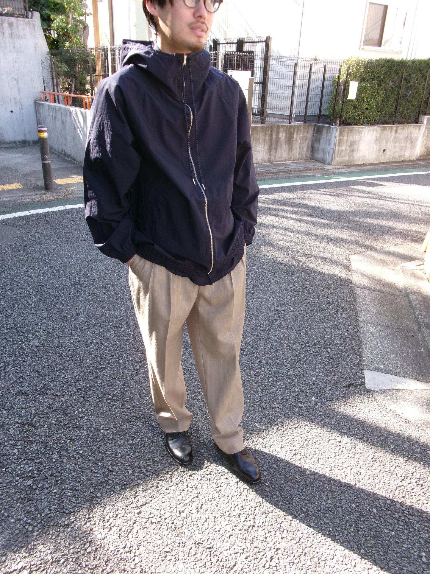 FUJI COTTON NYLON MOUNTAIN PARKA -NAVY-