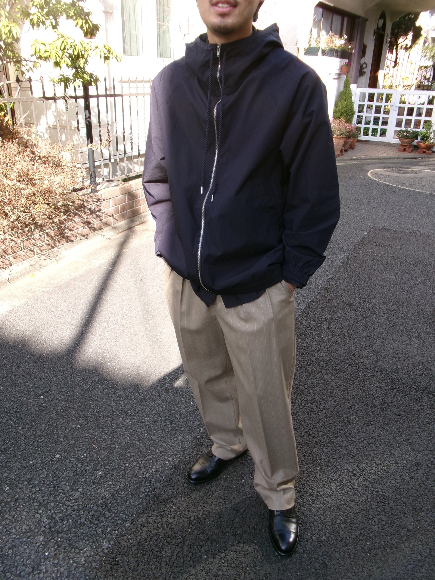 FUJI COTTON NYLON MOUNTAIN PARKA -NAVY-