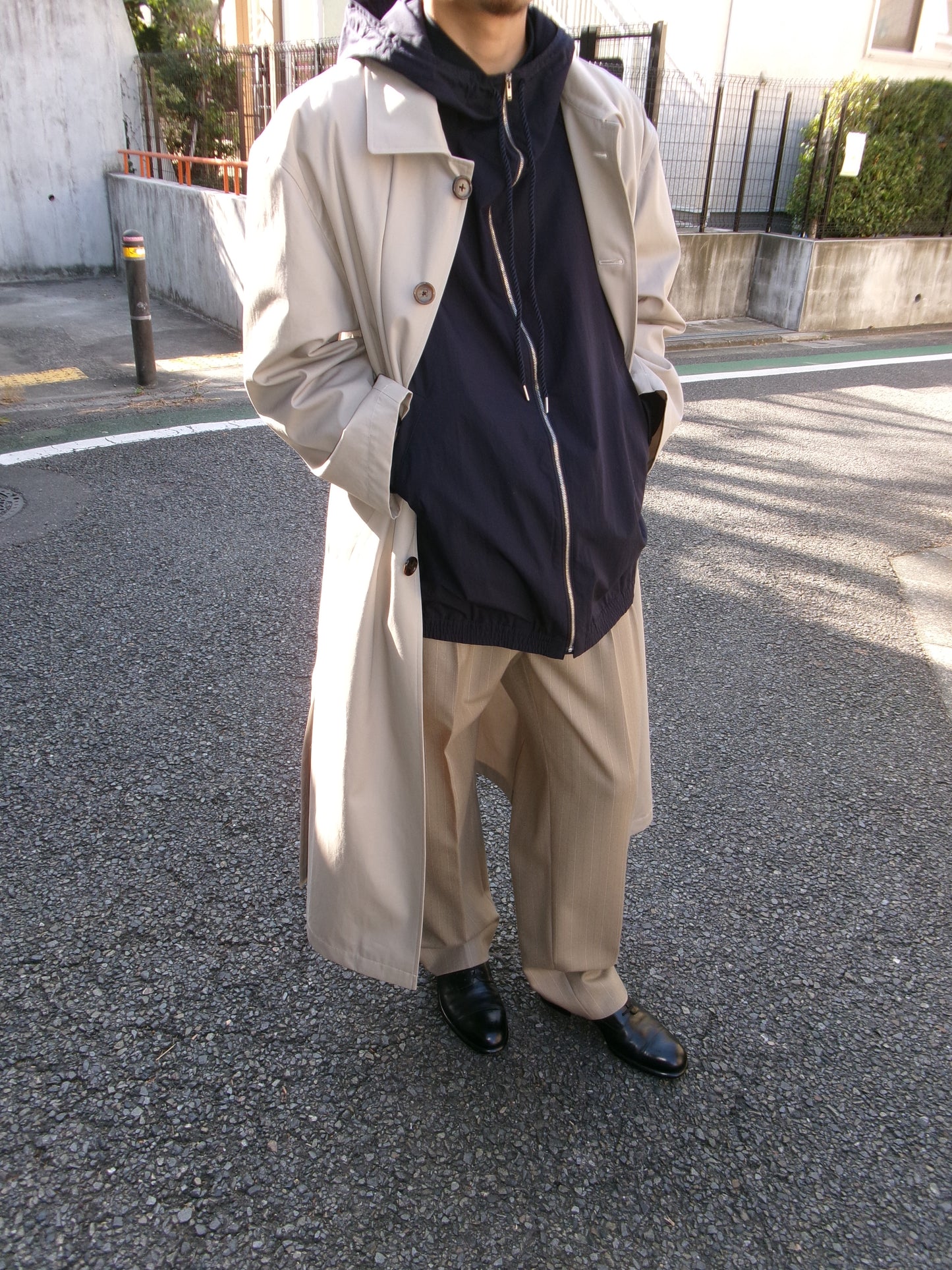 FUJI COTTON NYLON MOUNTAIN PARKA -NAVY-