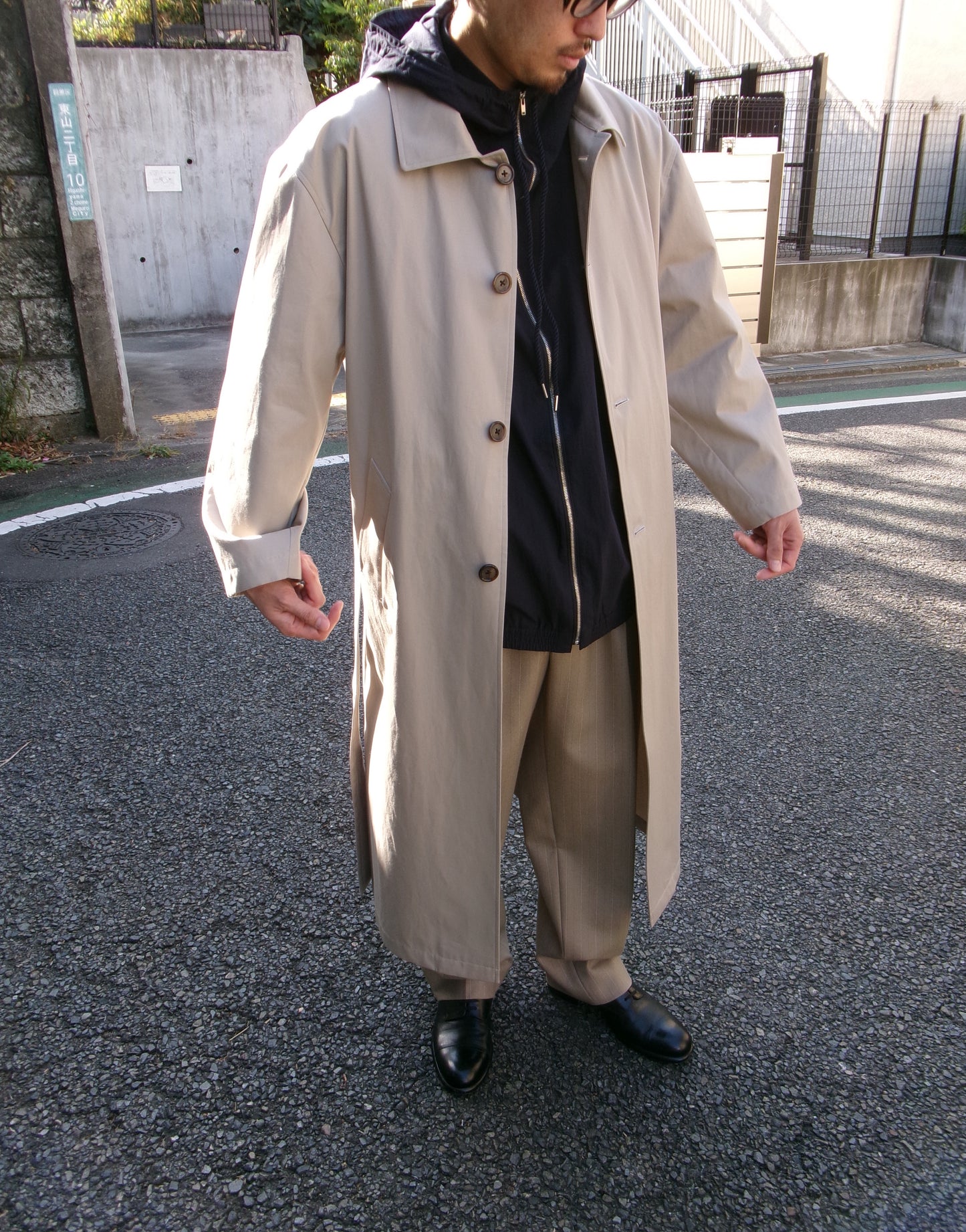 FUJI COTTON NYLON MOUNTAIN PARKA -NAVY-