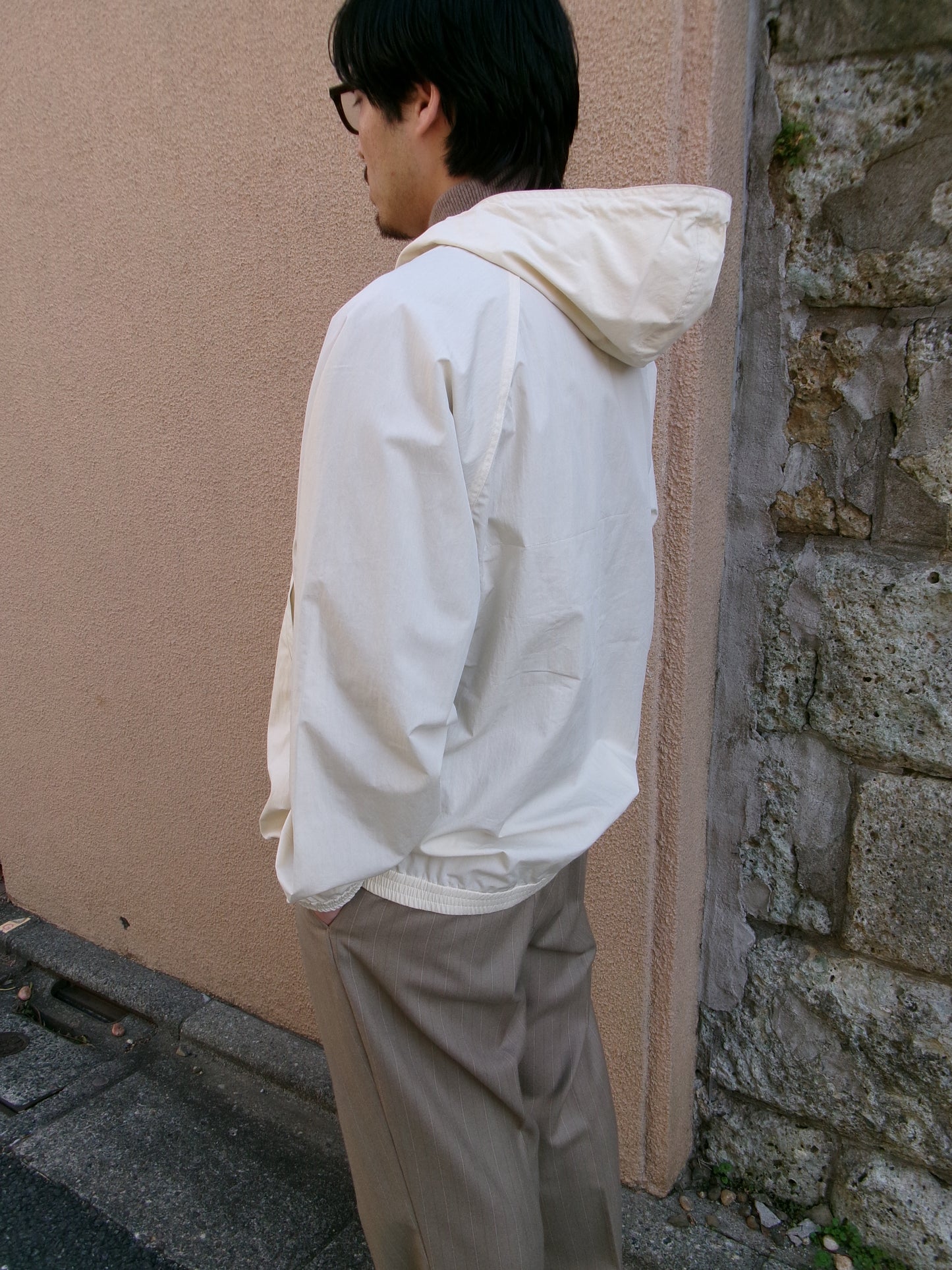 FUJI COTTON NYLON MOUNTAIN PARKA -IVORY-