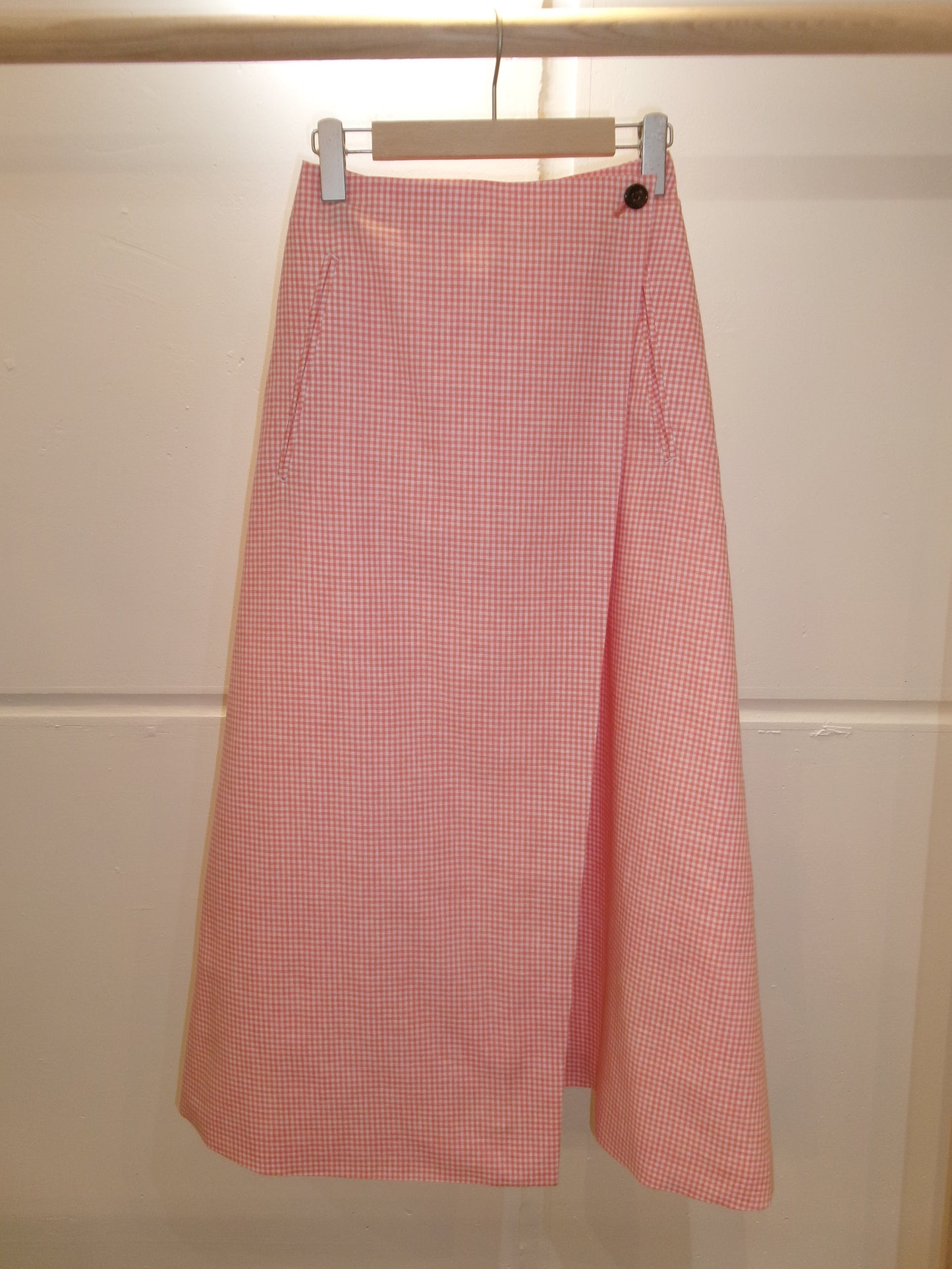 FUJI COTTON GINGHAM CHECK SKIRT