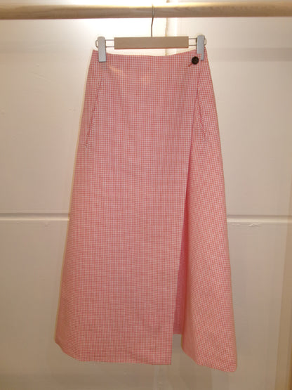 FUJI COTTON GINGHAM CHECK SKIRT