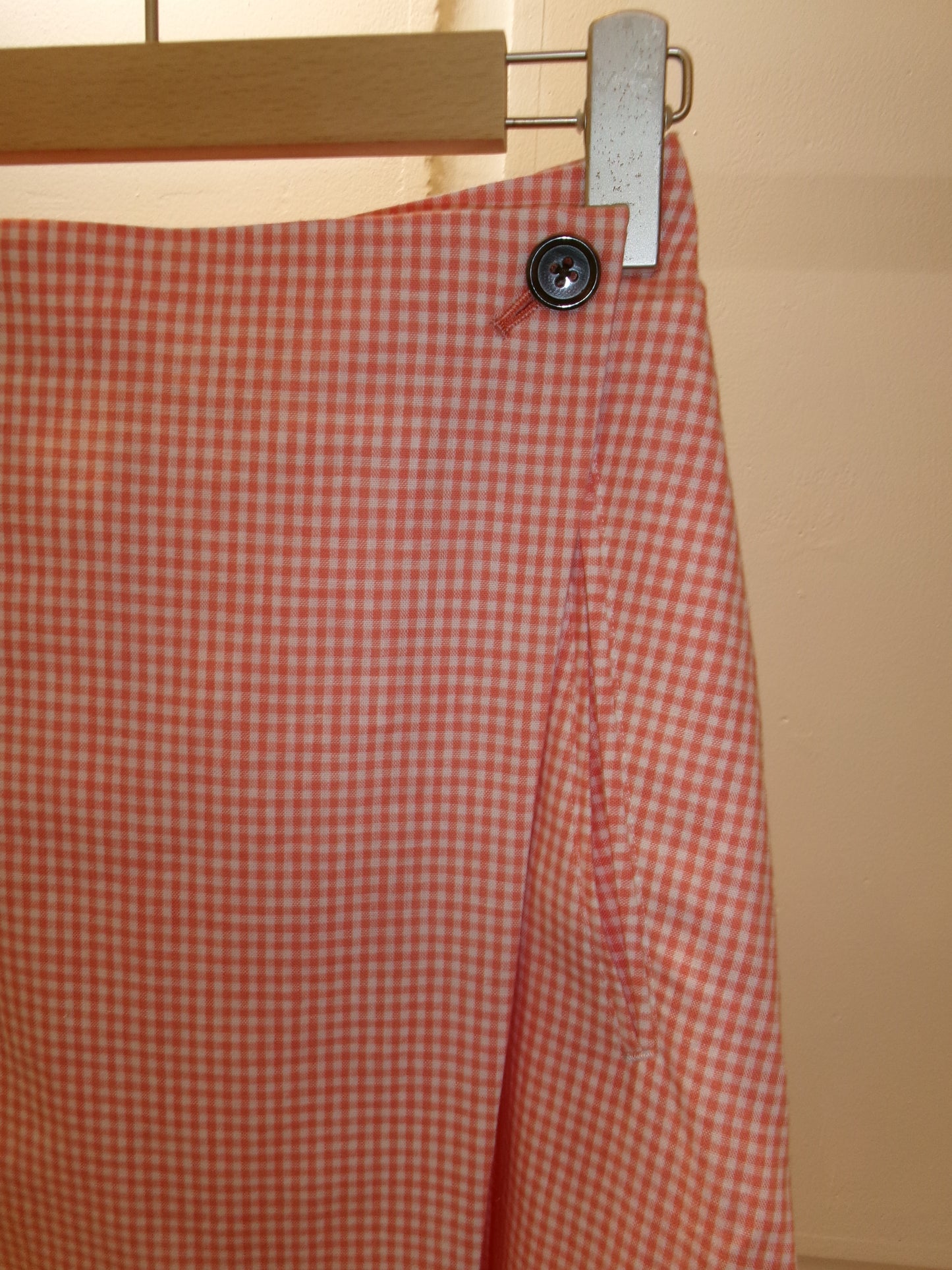 FUJI COTTON GINGHAM CHECK SKIRT