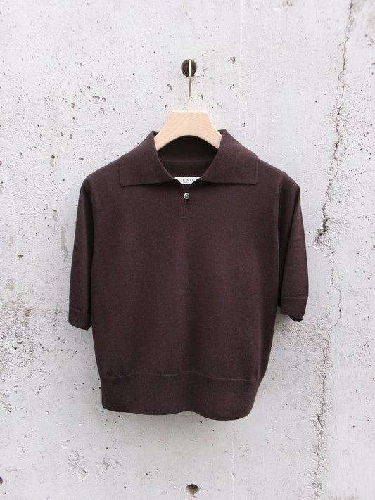 FUJI SILK CASHMERE S/S SKIPPER POLO-Women-