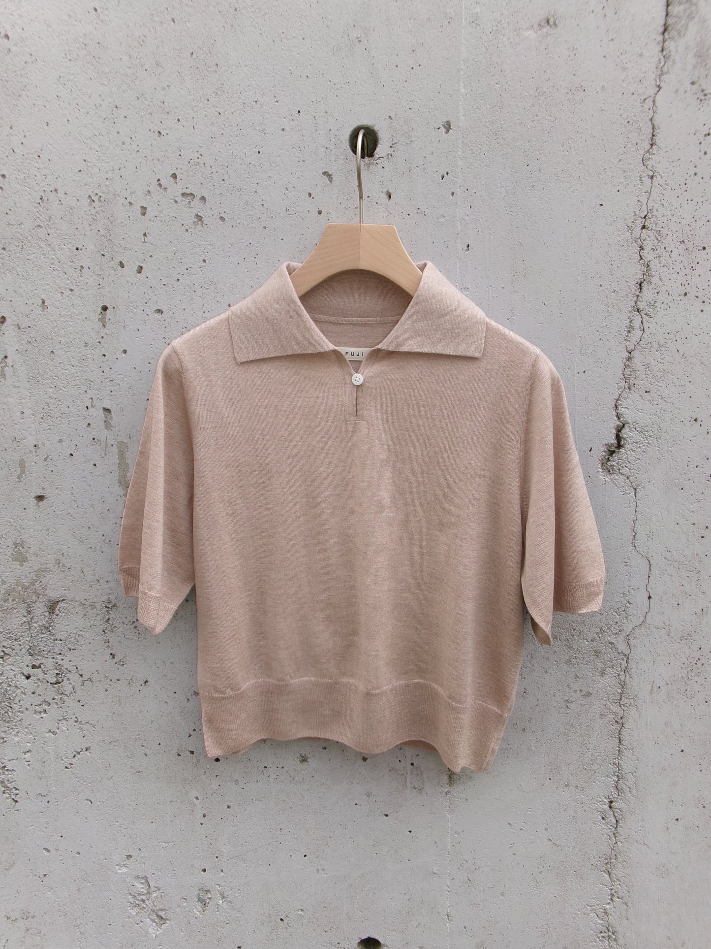 FUJI SILK CASHMERE S/S SKIPPER POLO-Women-