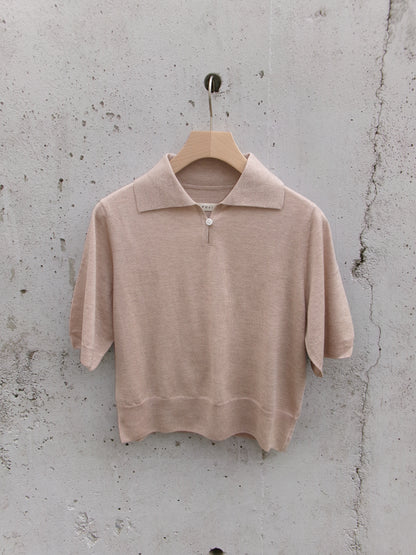 FUJI SILK CASHMERE S/S SKIPPER POLO-Women-