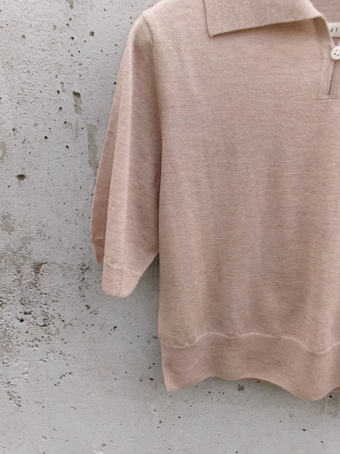 FUJI SILK CASHMERE S/S SKIPPER POLO-Women-