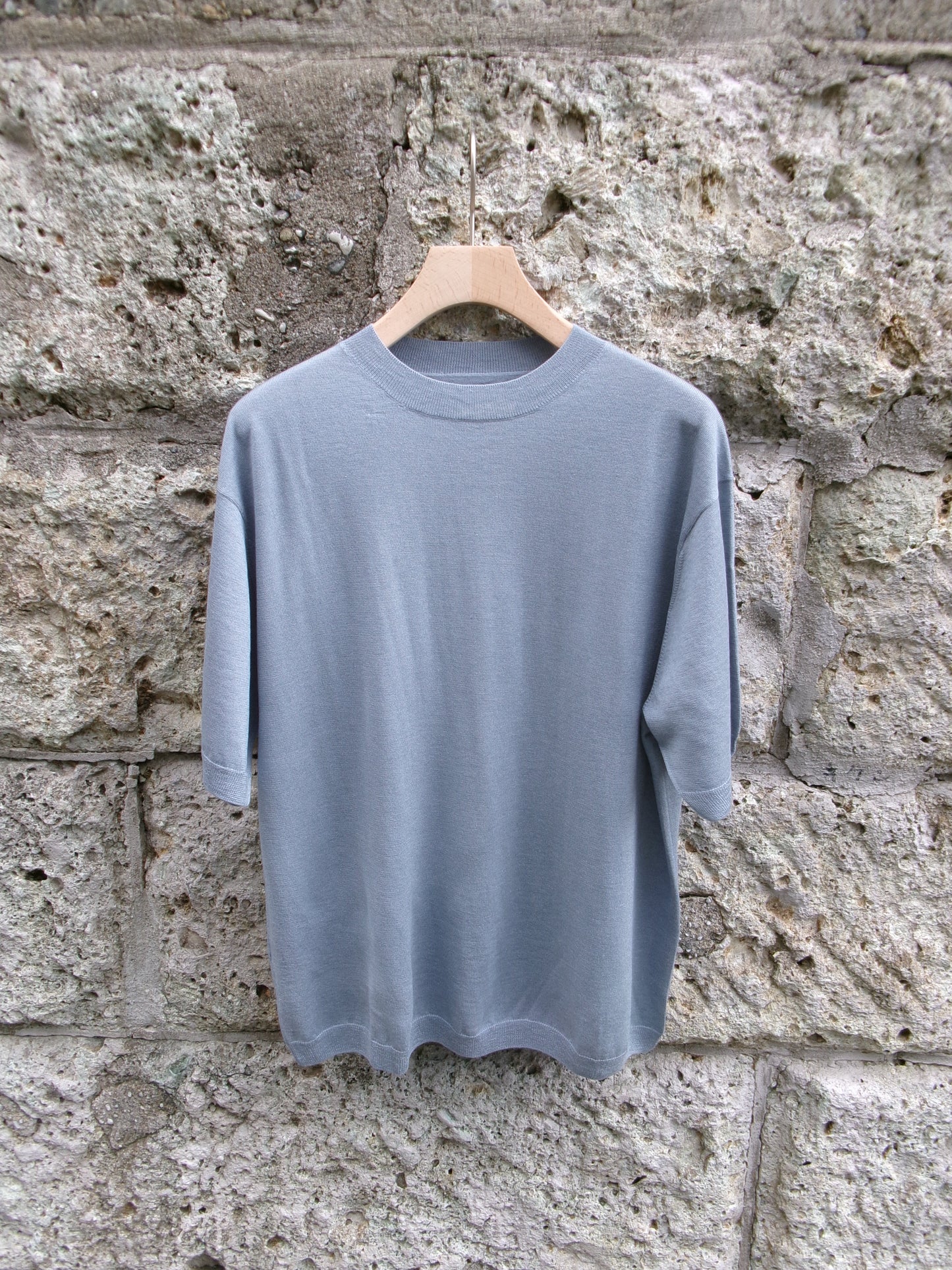 FUJI SILK CASHMERE S/S KNIT-Men-