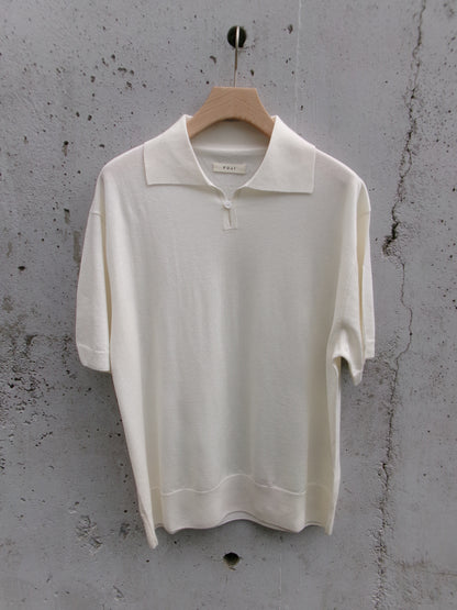 FUJI SILK CASHMERE S/S SKIPPER POLO-Men-