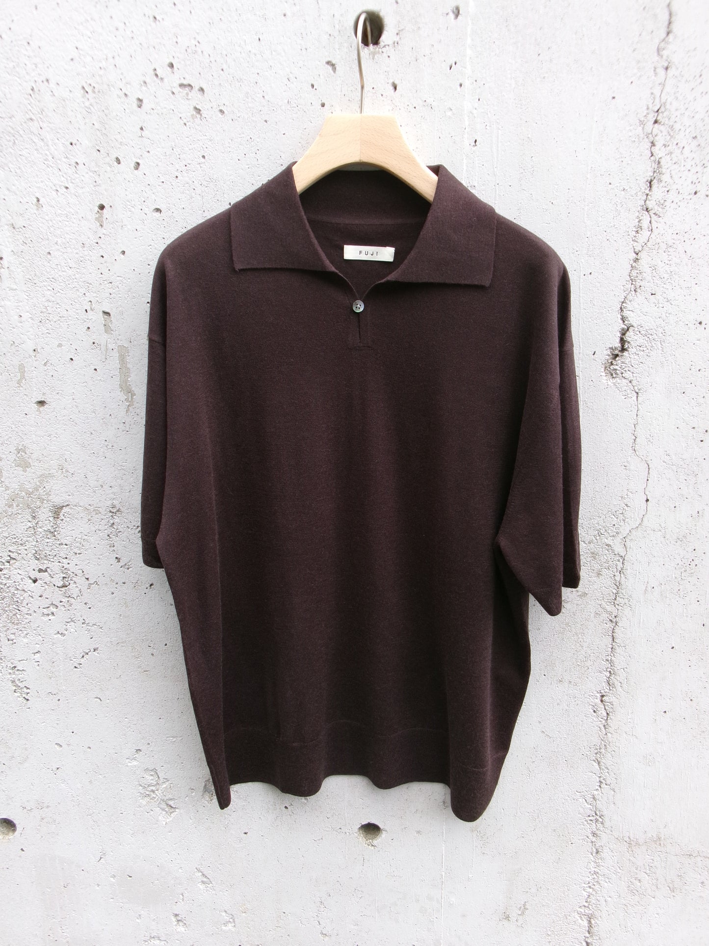 FUJI SILK CASHMERE S/S SKIPPER POLO-Men-