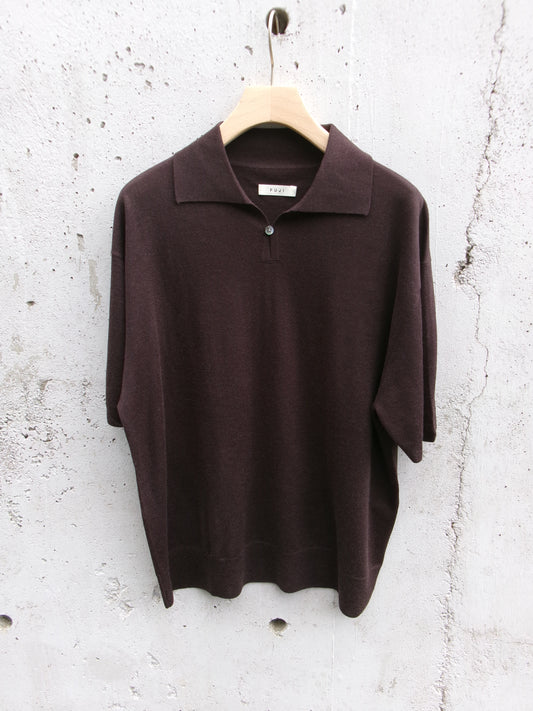 FUJI SILK CASHMERE S/S SKIPPER POLO-Men-