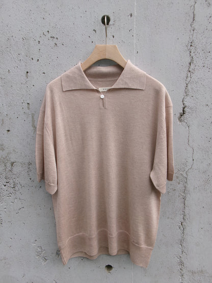 FUJI SILK CASHMERE S/S SKIPPER POLO-Men-