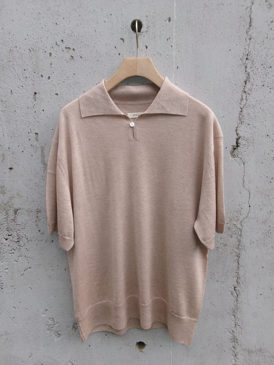 FUJI SILK CASHMERE S/S SKIPPER POLO-Men-