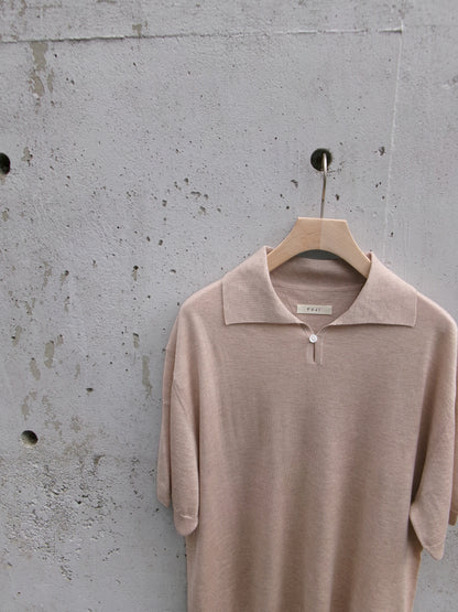 FUJI SILK CASHMERE S/S SKIPPER POLO-Men-