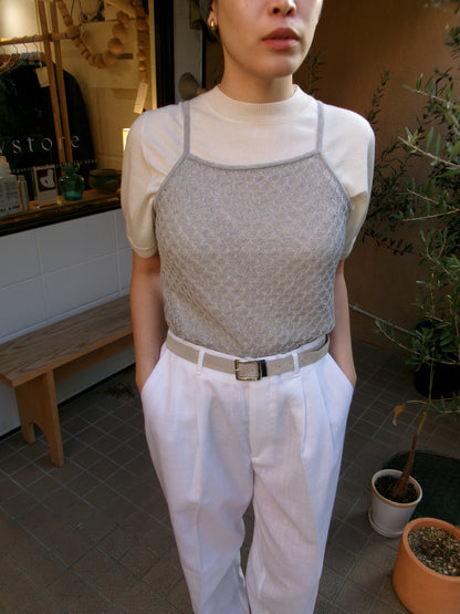 Ernie Palo Open Work Knit Camisole