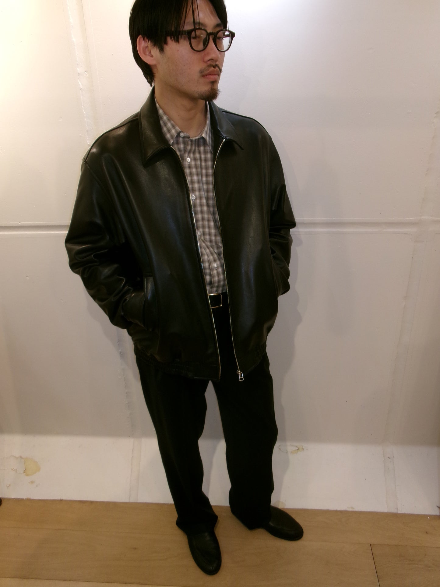 Ernie Palo Leather Blouson -Black-
