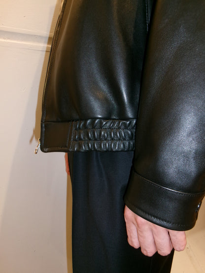 Ernie Palo Leather Blouson -Black-