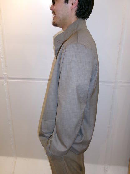 Cale Tropical Wool Stand Collar Jacket