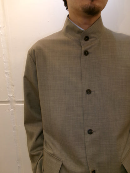 Cale Tropical Wool Stand Collar Jacket