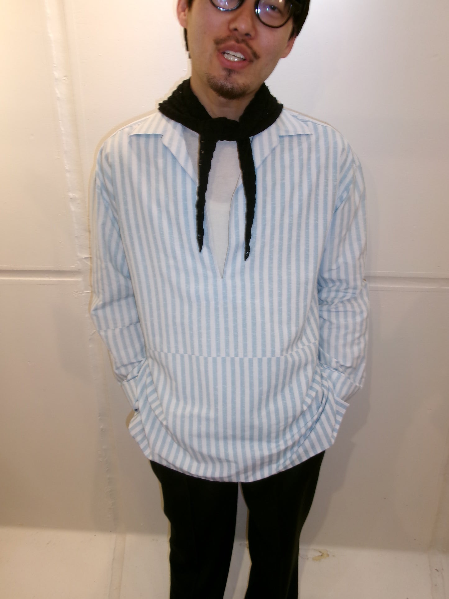 Cale Indigo Print Skipper Shirt