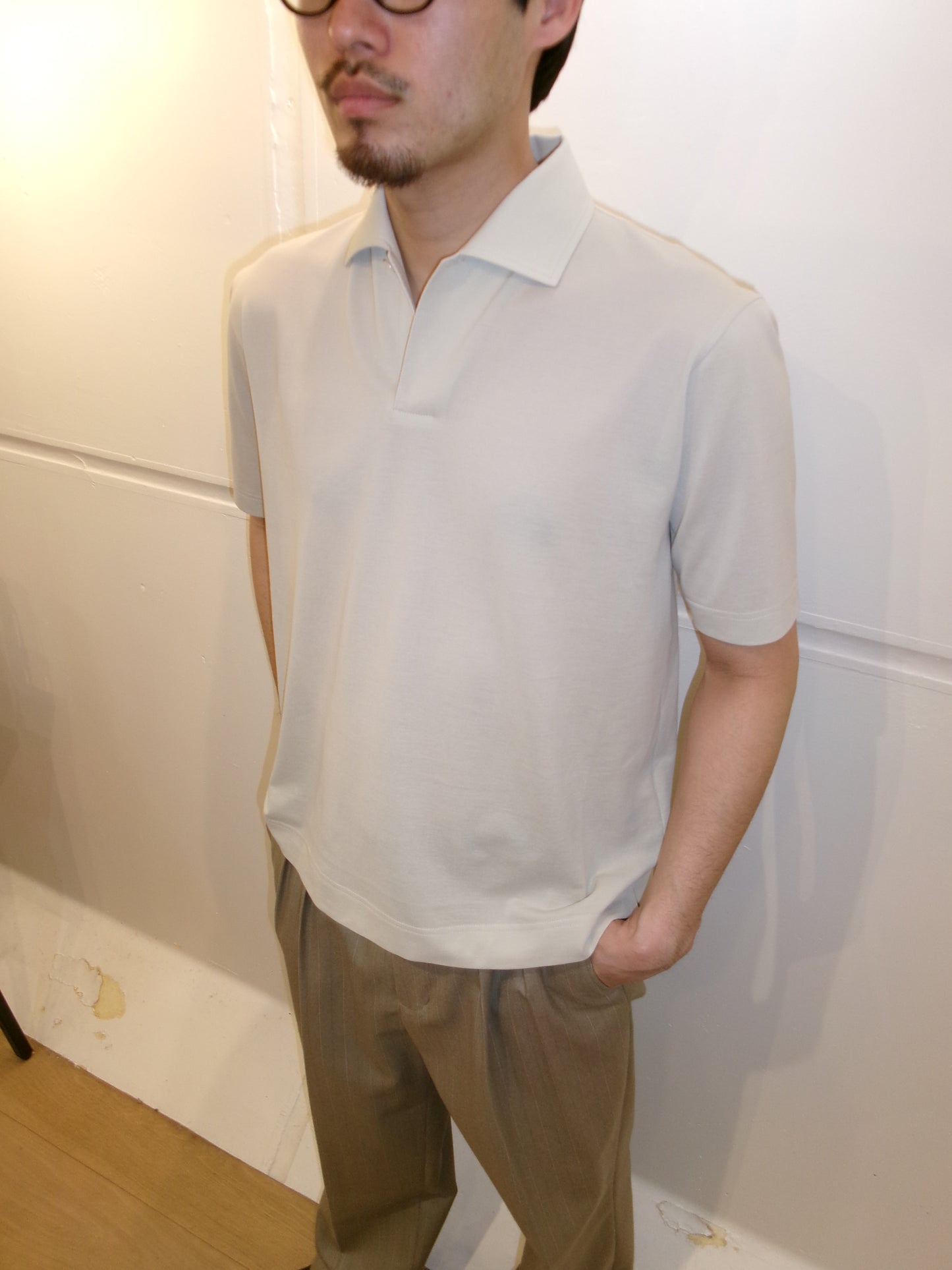 Cale Supima Kanoko One Button Polo