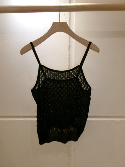 Ernie Palo Open Work Knit Camisole