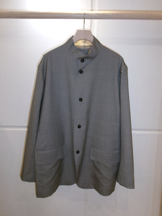 Cale Tropical Wool Stand Collar Jacket