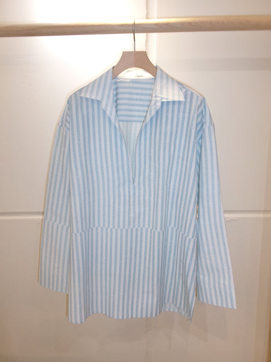 Cale Indigo Print Skipper Shirt