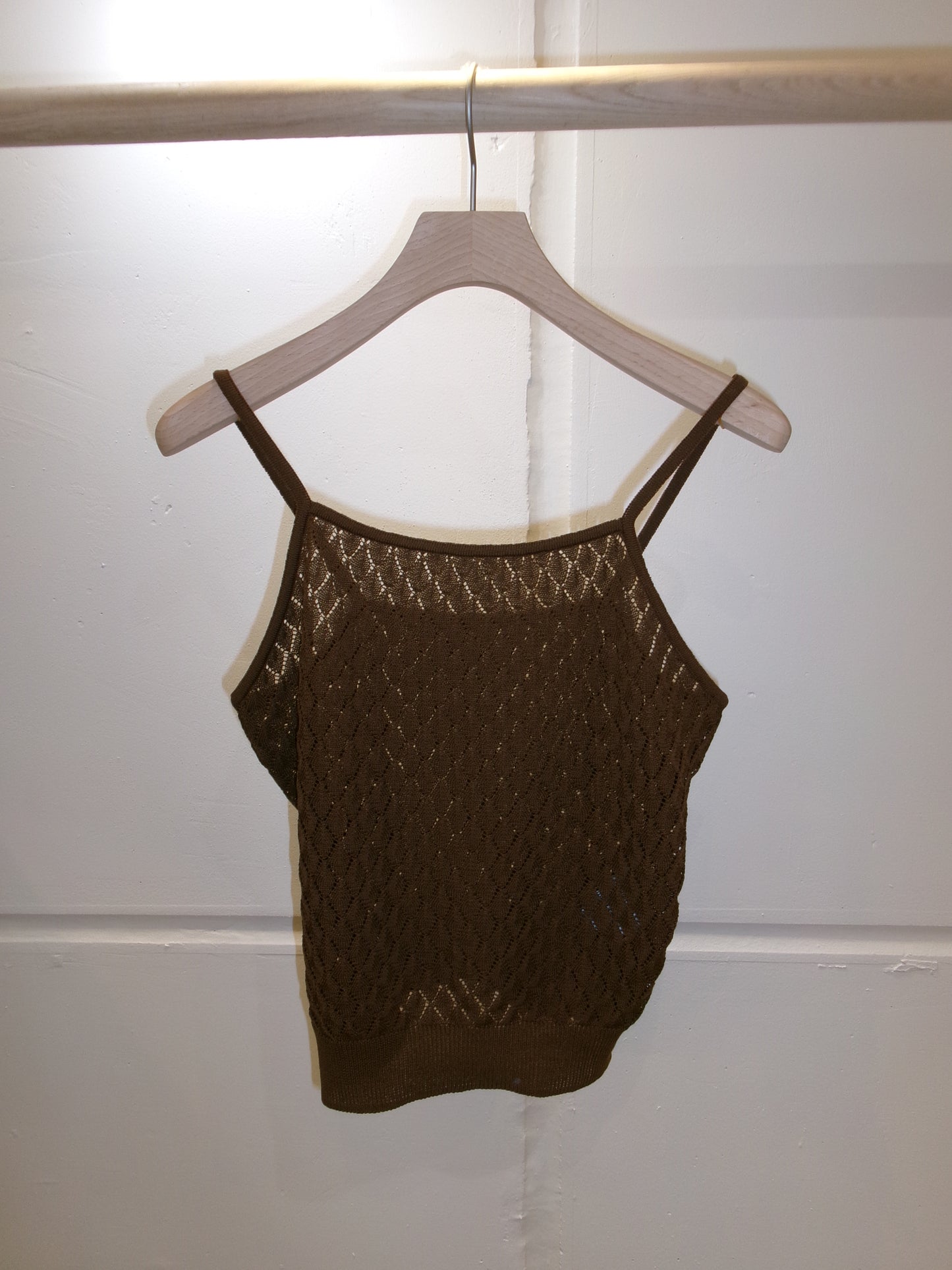 Ernie Palo Open Work Knit Camisole