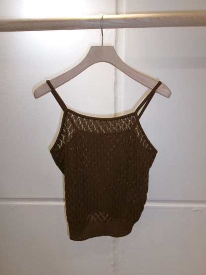 Ernie Palo Open Work Knit Camisole