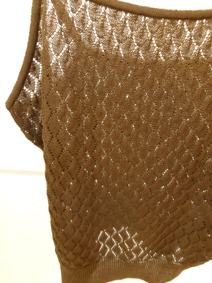 Ernie Palo Open Work Knit Camisole