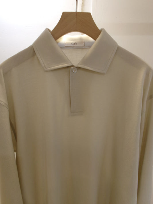 Cale Supima Kanoko One Button Long Sleeve -Ivory-