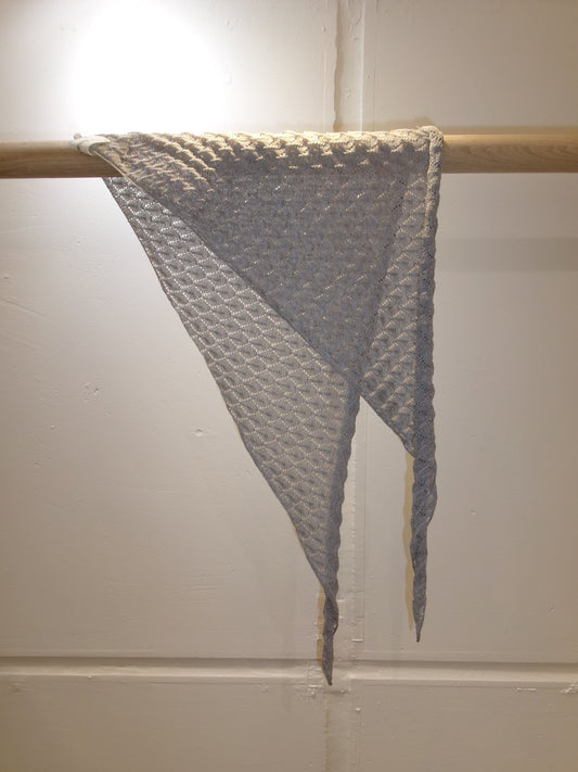 Ernie Palo Open Work Knit Scarf -Gray-