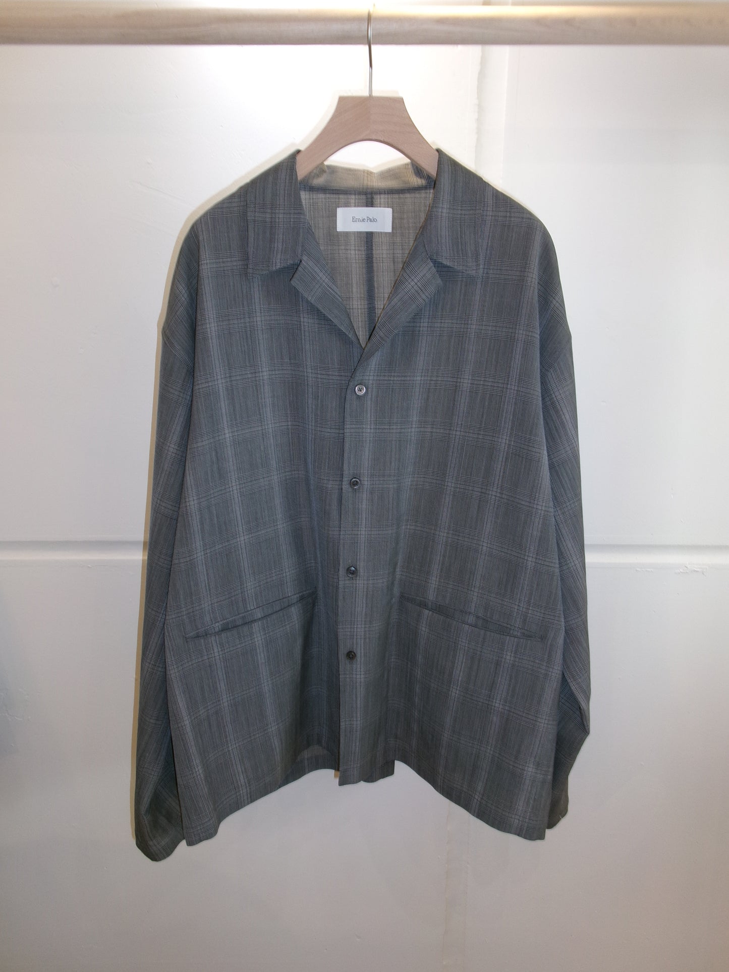Ernie Palo Wool Check Shirt Jacket