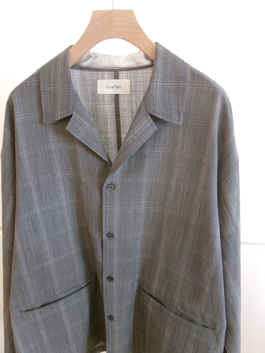 Ernie Palo Wool Check Shirt Jacket