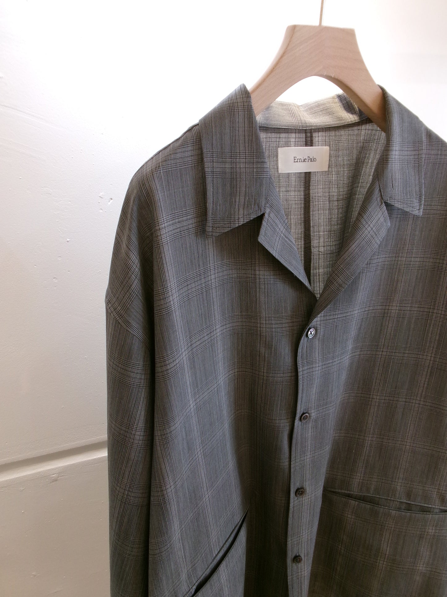 Ernie Palo Wool Check Shirt Jacket