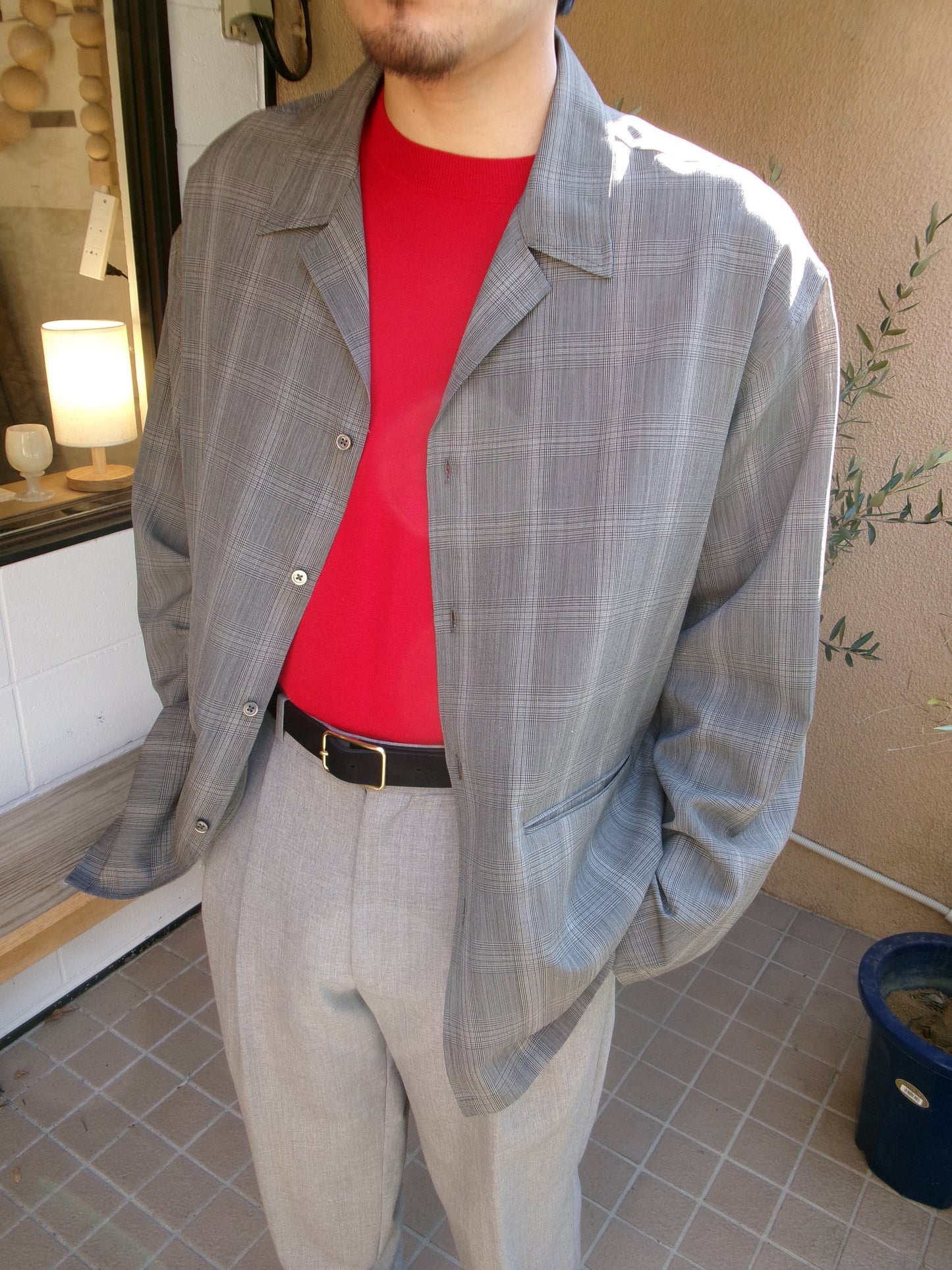 Ernie Palo Wool Check Shirt Jacket