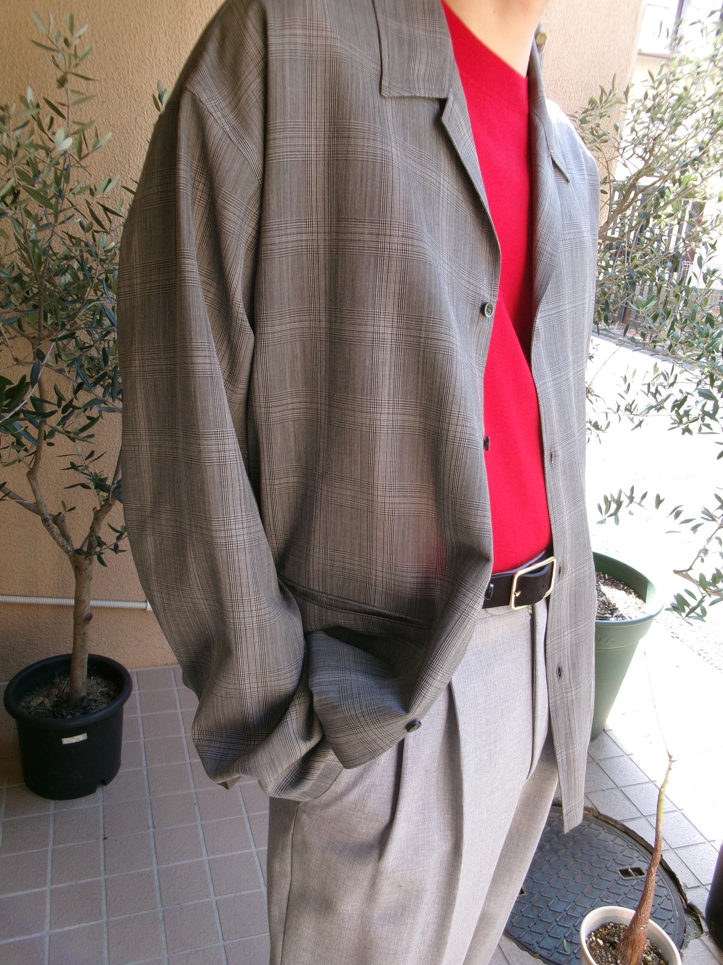 Ernie Palo Wool Check Shirt Jacket