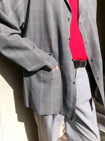 Ernie Palo Wool Check Shirt Jacket