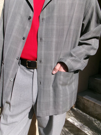 Ernie Palo Wool Check Shirt Jacket