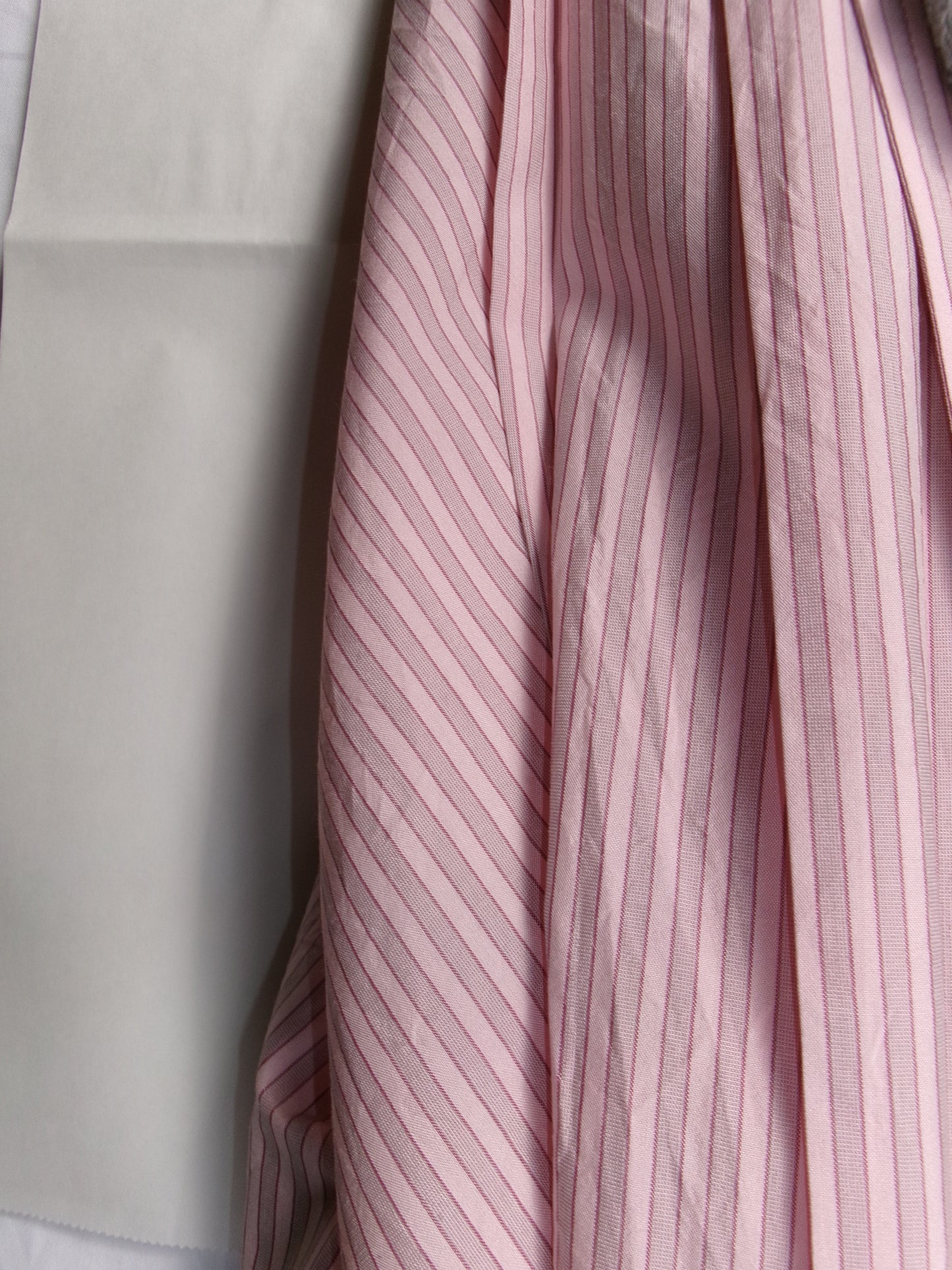 Ernie Palo Silk Cotton Stripe Shirt -Pink-