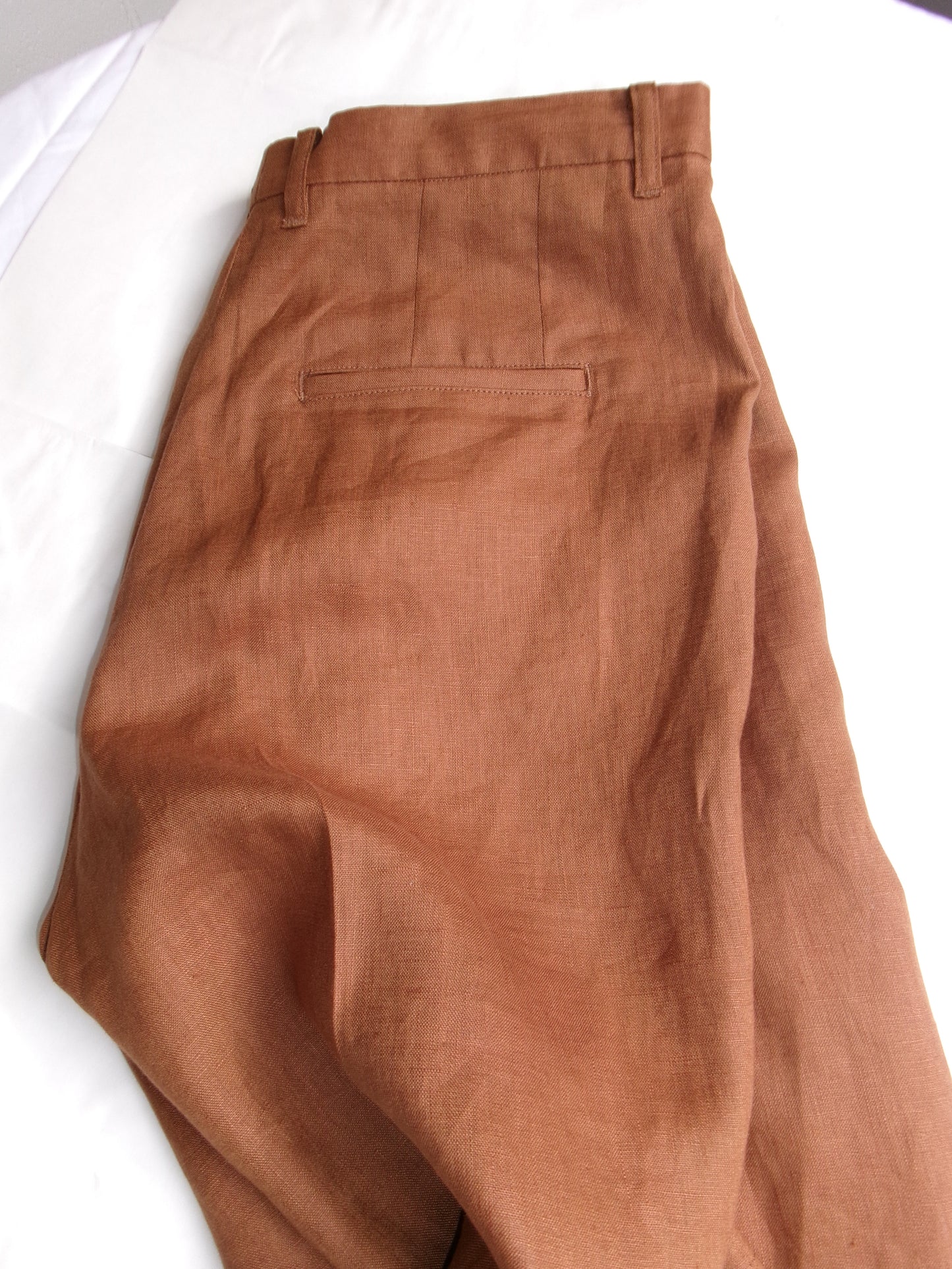 FUJI LINEN ONE TUCK SHORTS -Brown- Men