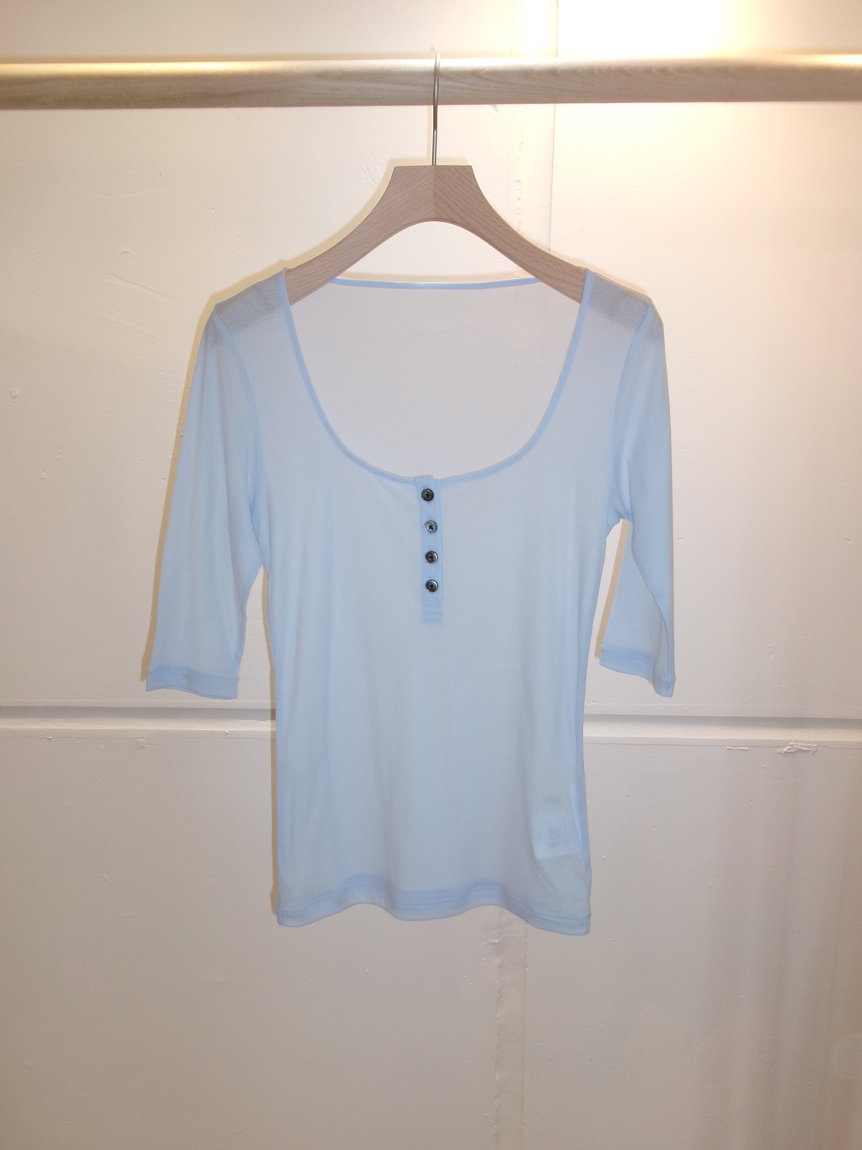 Ernie Palo / アーニーパロ | Square neck Rib L/S / スクエア カットソー トップス | 40 | ブルー | レディース Ernie Palo / アーニーパロ | Square neck Rib L/S / スクエア